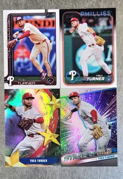 2024- 2025 Topps Series Stars Of MLB Trea Turner Philadelphia Phillies Lot /4 - Image 2