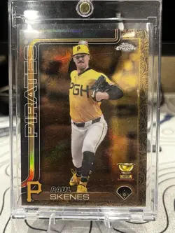 PAUL SKENES 2025 TOPPS CHROME GILDED GOLD CUP BASEBALL PIRATES /99 Q5498 - Image 1