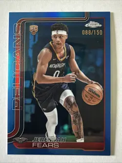 2025-26 Topps Chrome - Jeremiah Fears #257 Blue Refractor /150 (RC) - Image 1