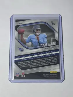 2025 Panini Prizm - Rookies Cam Ward #352 Purple Pulsar Prizm (RC) - Image 2