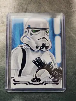 2025 Topps Star Wars Smugglers Outpost Stellar Art Card Stormtrooper SAS-89 /10 - Image 1