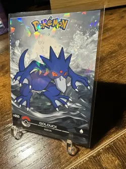 2025 Pokemon Crystal Card Collection Black Dark Edition #055 Golduck Holo - Image 2