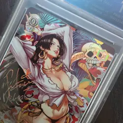 One Piece BOA HANCOCK Sexy Seductive Blouse Holo Foil TCG Card Custom Slab SB33 - Image 3