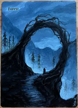 Hand-painted MTG alter | Forest | textless NOX altered art - Image 1
