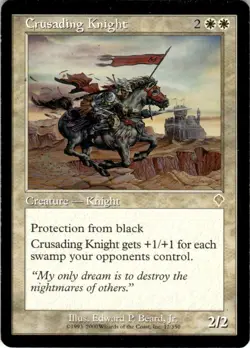 2000 Magic The Gathering Invasion Crusading Knight #12 Light Play - Image 1