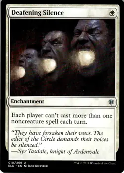 2019 Magic The Gathering Throne of Eldraine Deafening Silence #10 Light Play - Image 1