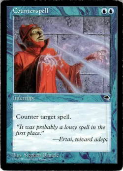 1997 Magic The Gathering Tempest Counterspell #57 Light Play - Image 1