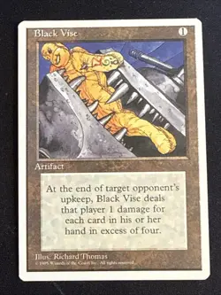 1x Black Vise Core Set 4th Edition LP MTG Magic the Gathering x1 MKE - Image 1