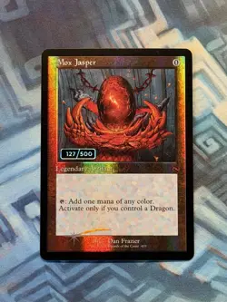 MTG Foil Mox Jasper Serial Numbered 127/500 TDM (Corner Ding Please See Photos) - Image 1