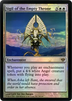 Sigil of the Empty Throne (#11) - Conflux - MTG Rare - Foil - LP - Image 1