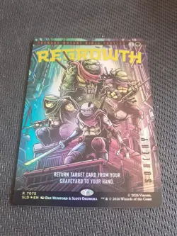 MTG Secret Lair TMNT - Regrowth - Foil Borderless - Image 1