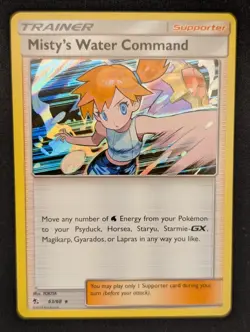 Pokemon TCG Misty’s Water Command 63/68 Hidden Fates Holo - Image 1