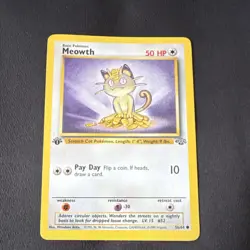 Pokemon Meowth Jungle Common 1st Edition 50 HP 56/64 English Regular - Image 1