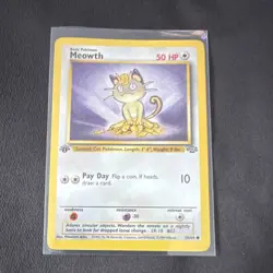 Pokemon Meowth Jungle Common 1st Edition 50 HP 56/64 English Regular - Image 3