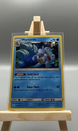 Pokemon Wartortle Sun & Moon 34/214 Holo Uncommon Card *FULL FART SWIRL* - Image 1