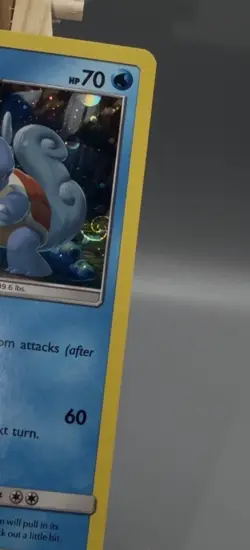Pokemon Wartortle Sun & Moon 34/214 Holo Uncommon Card *FULL FART SWIRL* - Image 5