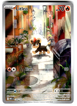 Pokemon 2025 ME01: Mega Evolution Litleo 139/132 Illustration Rare - Image 1