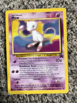 Mew Black Star Promo 8 Pokemon Card WOTC 1999 Vintage Holo Style - Image 1