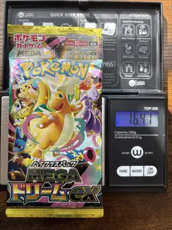 Heavy 16.41g Pokemon Sealed Mega Dream EX Japanese Booster Pack - Image 1