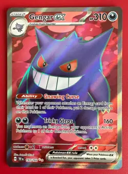 Pokemon TCG - Gengar EX - Temporal Forces 193/162 - Ultra Rare Full Art - NM - Image 1