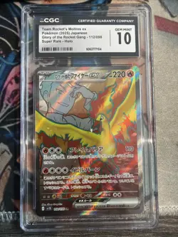 2025 Pokemon Japanese Glory of Team Rocket Team Rocket’s Moltres Ex #112 CGC 10 - Image 1