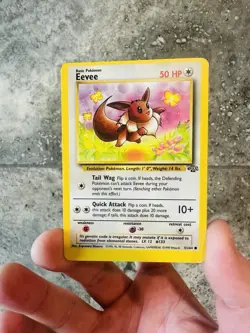 Eevee 51/64 Jungle Regular OC MISCUT Pokemon Card - Image 1