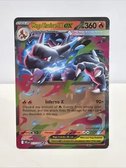 Mega Charizard X ex 013/094 Double Rare Phantasmal Flames Pokemon Holo Near Mint - Image 1