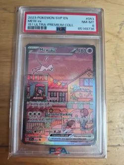 2023 Pokemon PSA 8 Mew ex #053 S&V 151 Promo Scarlet & Violet 151 UPC Promo - Image 1