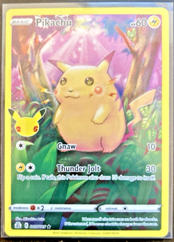 2021 POKEMON 25TH CELEBRATIONS HOLO FULL ART JUNGLE PIKACHU 005 NM 💫 - Image 1