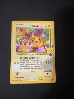 Pokemon Pikachu TCG Birthday Celebrations Holo Rare - Image 1