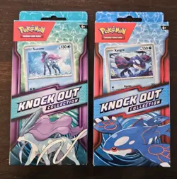(Pair) Pokemon Suicune & Kyogre Knock Out Collection (Both) Sealed With Promo - Image 1