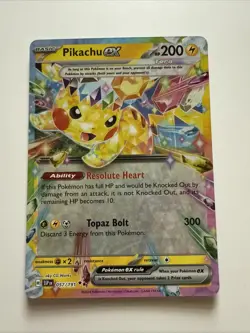 🔥Pokemon TCG-Pikachu ex-057/191-Sv08: Surging Sparks-Double Rare-Holo-M/NM!🔥 - Image 1