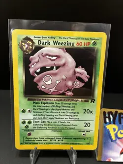 Vintage holo Team Rocket Dark Pokemon cards -Hypno , Weezing Lot Of 2 - Image 2