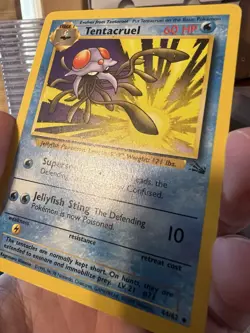 Pokemon TCG Fossil Tentacruel #44/62 Unlimited Uncommon Vintage 1999 LP - Image 3