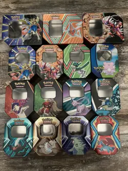 Pokemon TCG Tins - Lot of 15 - Empty - Plus Pokemon Center Special Delivery Box - Image 2