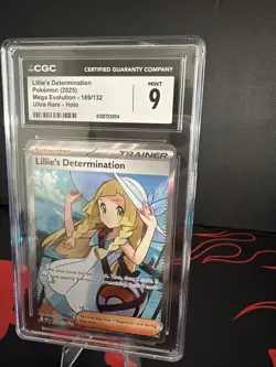 Lillie's Determination Ultra Rare 169/132 Mega Evolution Pokemon CGC MINT 9 - Image 3
