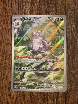 Pokemon TCG Nidoking 174/165 Scarlet & Violet 151 Illustration Rare Holo NM - Image 1