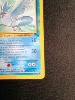 Articuno 17/62 - 1999 Pokemon Fossil Set - Image 3