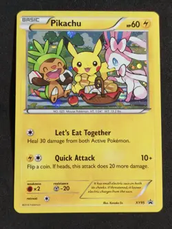 Pokemon Pikachu XY95 Black Star Promo Holo - LP/Excellent - Image 1