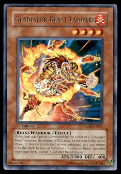 Yu-Gi-Oh! Gladiator Beast Laquari #GLAS-EN021 1st Edition Near Mint - Image 1