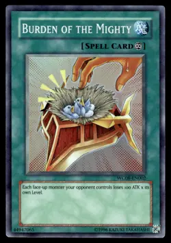 Yu-Gi-Oh! Burden of the Mighty #WC08-EN002 Light Play - Image 1