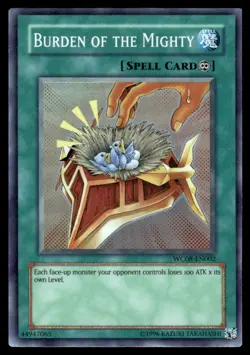 Yu-Gi-Oh! Burden of the Mighty #WC08-EN002 Light Play - Image 1