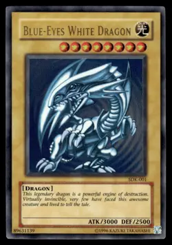 Yu-Gi-Oh! Blue Eyes White Dragon #SDK-001 Heavy Play - Image 1