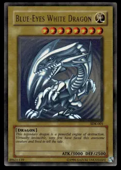 Yu-Gi-Oh! Blue Eyes White Dragon #SDK-001 Heavy Play - Image 1