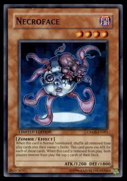 Yu-Gi-Oh! Necroface #CRMS-ENSE1 Limited Edition Light Play - Image 1