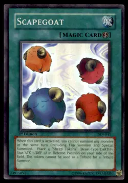 Yu-Gi-Oh! Scapegoat #SDJ-041 1st Edition Light Play - Image 1