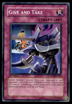Yu-Gi-Oh! Give and Take #DP08-EN029 1st Edition Light Play - Image 1