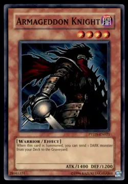 Yu-Gi-Oh! Armageddon Knight #PTDN-EN021 Light Play - Image 1