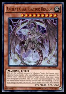 Yu-Gi-Oh! Ancient Gear Reactor Dragon #SR03-EN001 Light Play - Image 1