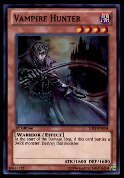 Yu-Gi-Oh! Vampire Hunter #SHSP-EN034 1st Edition Light Play - Image 1
